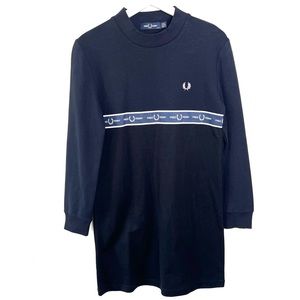 Fred Perry Dress Long Sleeve Navy Black Size 4